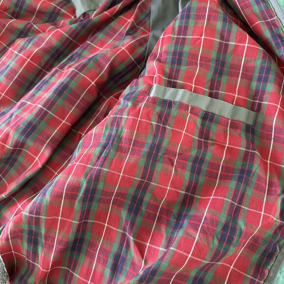 Vintage Field & Stream Jacket Men's XLT Gray Red Plaid-Lined Windbreaker Bomber - Picture 5 of 11